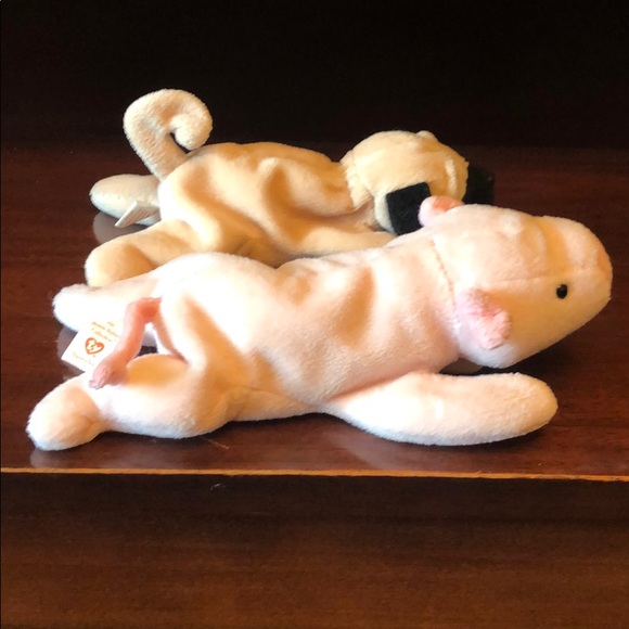EUC Pig (Squealer) & Pug (Pugsly) Beanie Babies - Picture 6 of 15